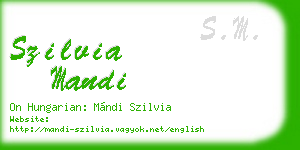 szilvia mandi business card